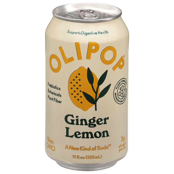 Olipop Ginger Lemon Prebiotic Soda