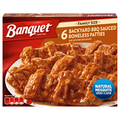 Banquet Backyard BBQ Sauced Boneless Patties Family Size - 6ct Frozen Meal