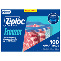 Ziploc Quart Size Seal Top Freezer Bags