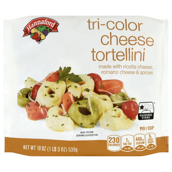 Hannaford Tri-Color Cheese Tortellini Frozen