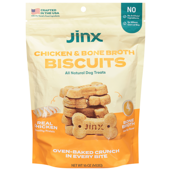 Save on Jinx Biscuits Chicken & Bone Broth Dog Treats All Natural Order
