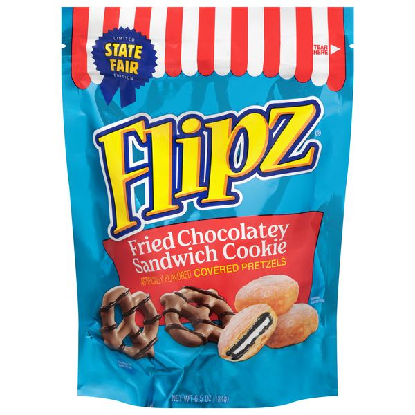 Flipz Fried Chocolatey Sandwich Cookie Pretzels