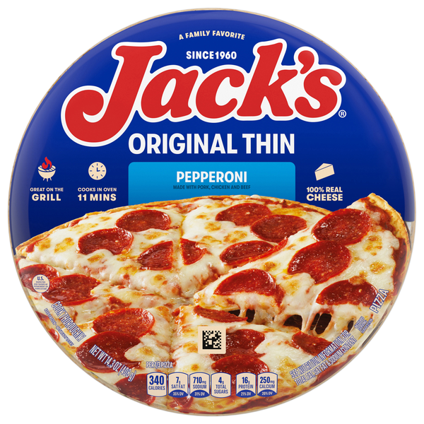 Jack's Original Thin Pepperoni Pizza Frozen