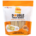 Ultra Chewy Double Treat Bones Bacon & Cheese Flavor Chews for Dogs - 8 ct