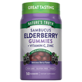 Nature's Truth Berry Flavor Black Elderberry + Vitamin C & Zinc Gummies