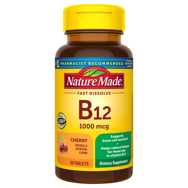 Nature Made Vitamin B12 Sublingual 1000 mcg Micro Lozenges Cherry