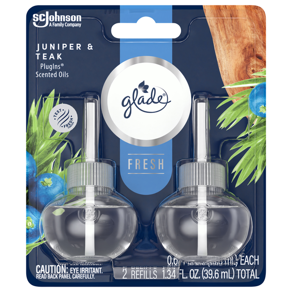 Glade plugIns Fresh Collection Juniper & Teak Scented Oil Refills