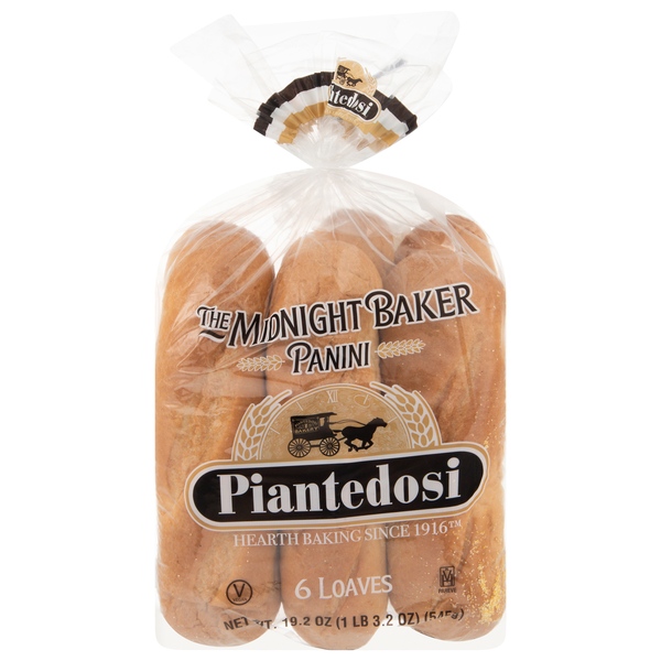 Piantedosi The Midnight Baker Panini Loaves - 6 ct