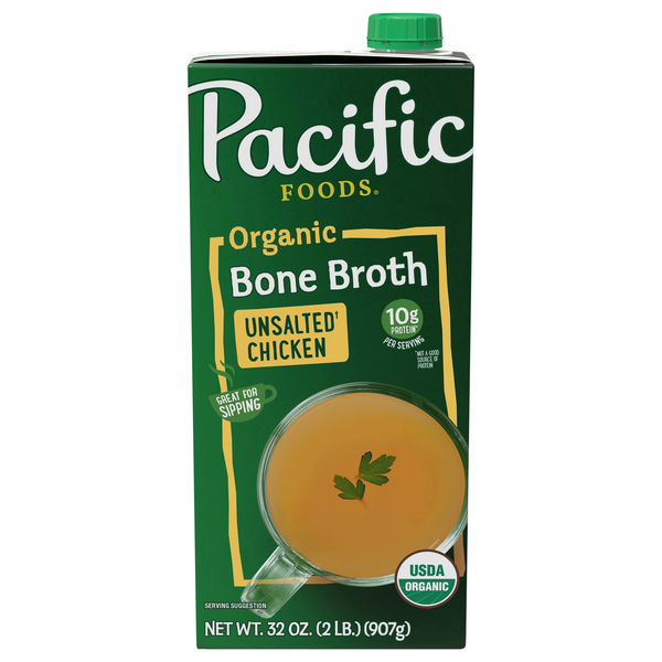 Pacific Foods Organic Unsalted Chicken Bone Broth