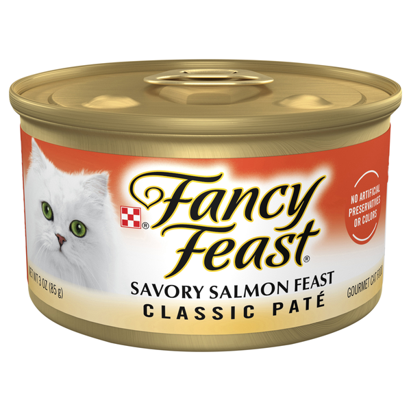 Fancy Feast Classic Pate Savory Salmon Feast Wet Cat Food