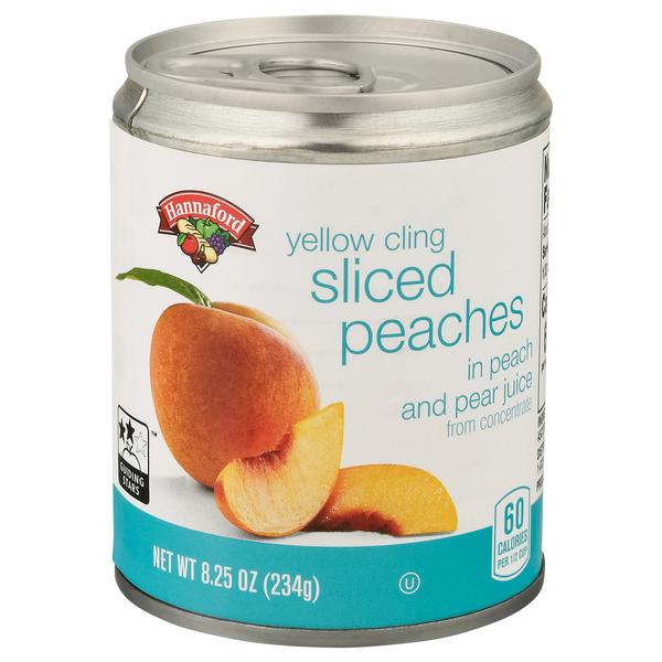 Hannaford Sliced Yellow Cling Peaches in 100% Juice