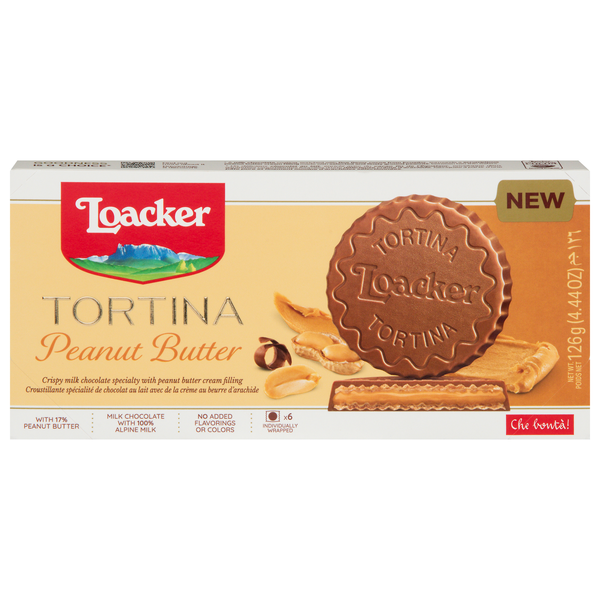 Loacker Tortina Peanut Butter Cookies