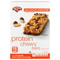 Hannaford Chewy Dark Chocolate & Peanut Butter Protein Bars - 15 ct