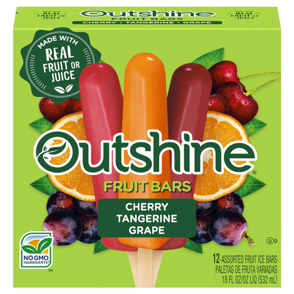 Save on Outshine Fruit Bars Cherry/Tangerine/Grape Variety Pack 12 ct