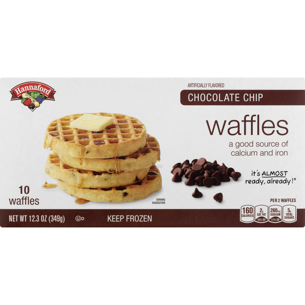 Hannaford Chocolate Chip Waffles - 10 ct