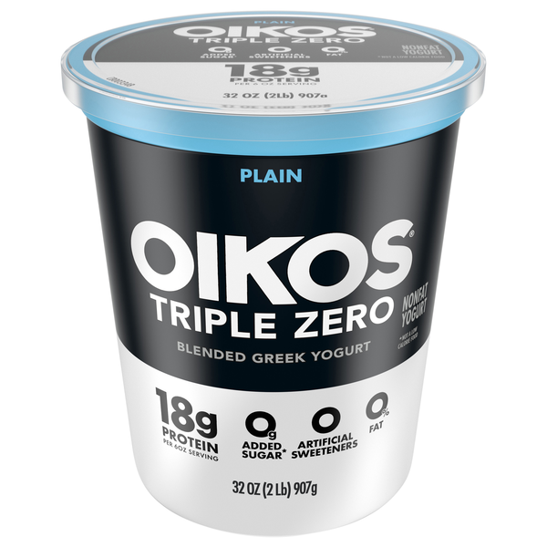 Oikos Triple Zero Non Fat Plain Greek Yogurt