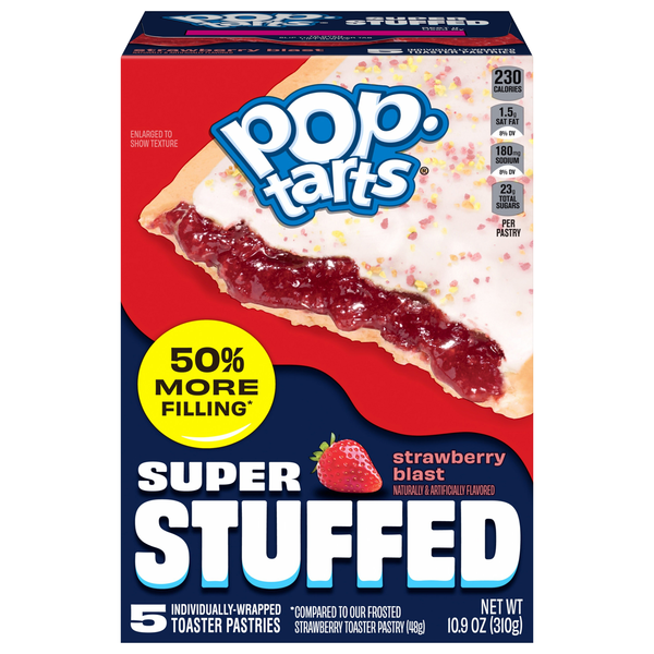 Pop-Tarts Super Stuffed Strawberry Blast Toaster Pastries - 5 ct
