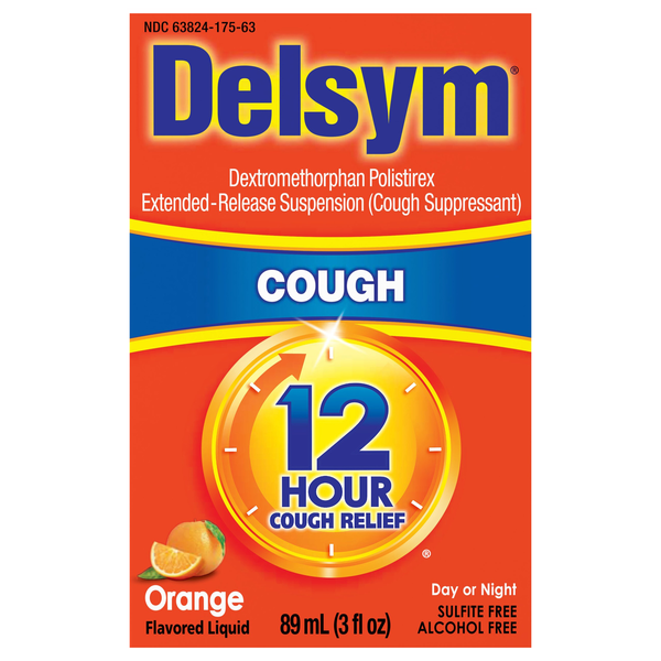 Delsym Cough Suppressant 12 Hour Relief Extended Release Orange Liquid