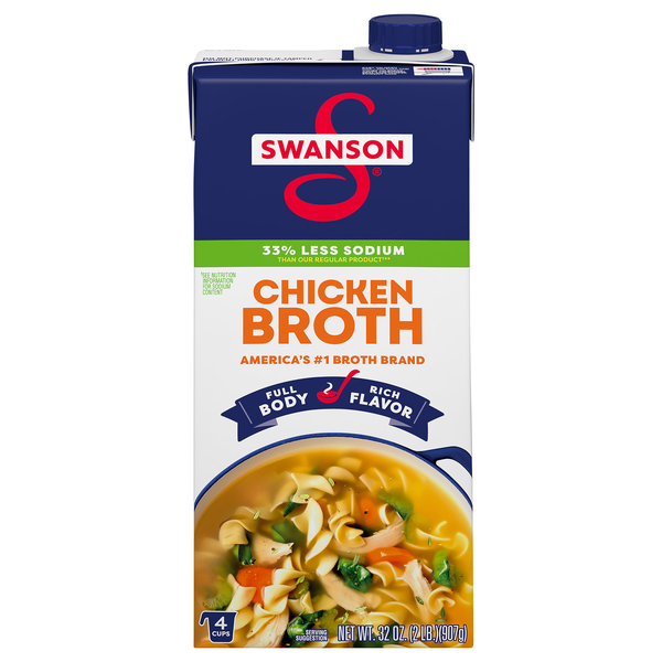 Swanson 33% Less Sodium Chicken Broth