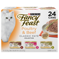 Fancy Feast Classic Pate Collection Poultry & Beef Wet Cat Food - 24 ct