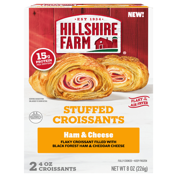 Hillshire Farm Ham & Cheese Stuffed Croissants - 2 ct Frozen