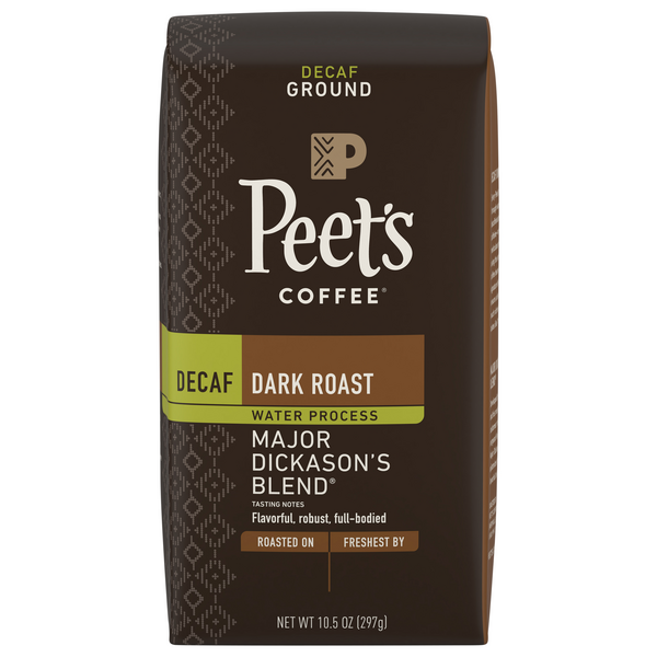 Save on Peet's Major Dickason's Blend Dark Roast Coffee Decaf (Ground