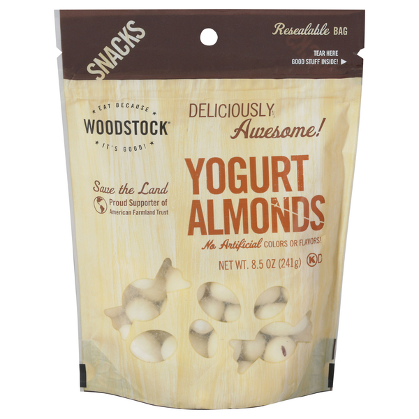 Woodstock Almonds Yogurt Covered Natural