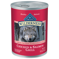 BLUE Wilderness Natural High Protein Chicken & Salmon Grill Wet Dog Food