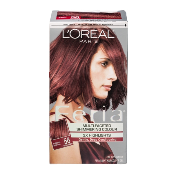 Save on L'Oreal Feria Permanent Hair Color Gel Deep Auburn Brown Warmer