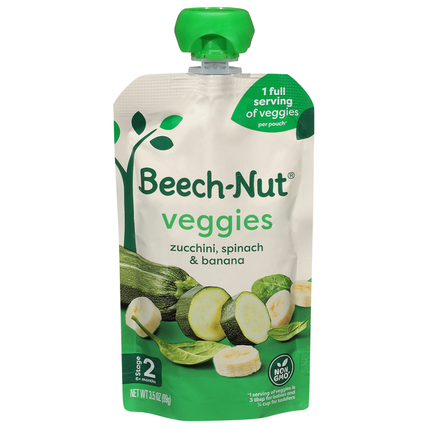 Beech-Nut Veggies Stage 2 Baby Food Zucchini Spinach & Banana