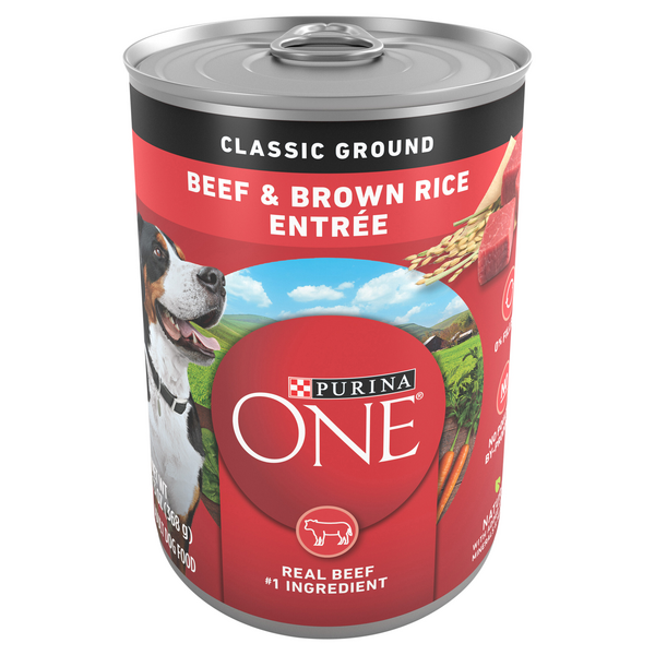 Save on Purina ONE Adult Wet Dog Food Classic Ground Beef & Brown Rice