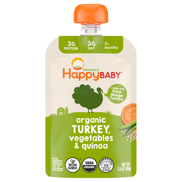 Happy Baby Organics Turkey Vegetable & Quinoa Skillet Stage 3 Baby Food