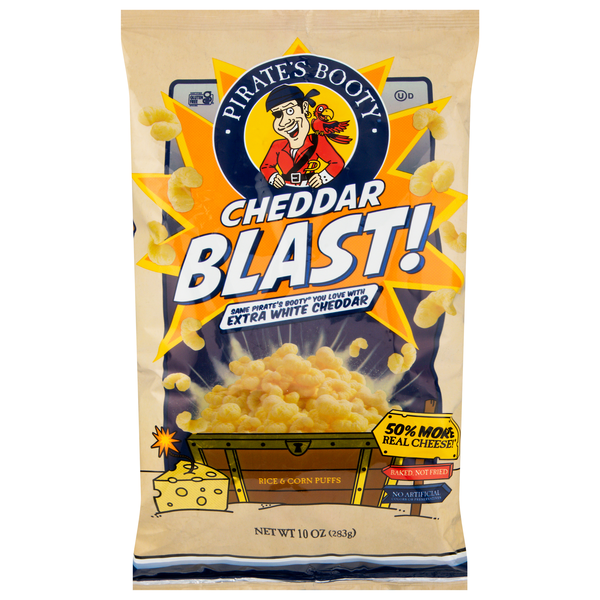 Pirate's Booty Cheddar Blast! Rice & Corn Puffs