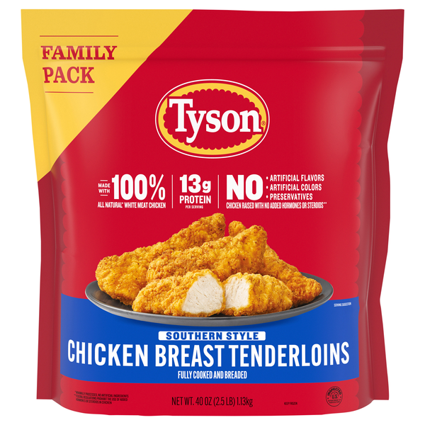 Tyson Southern Style Breaded Chicken Breast Tenderloins Frozen