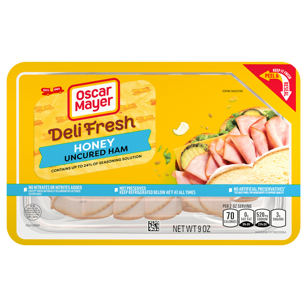 Oscar Mayer Deli Fresh Honey Uncured Ham Sliced