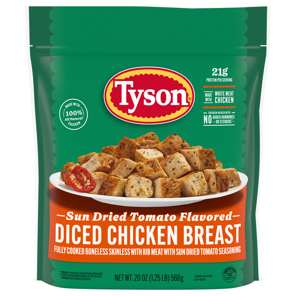 Tyson Sundried Tomato Flavored Diced Chicken Breast Frozen