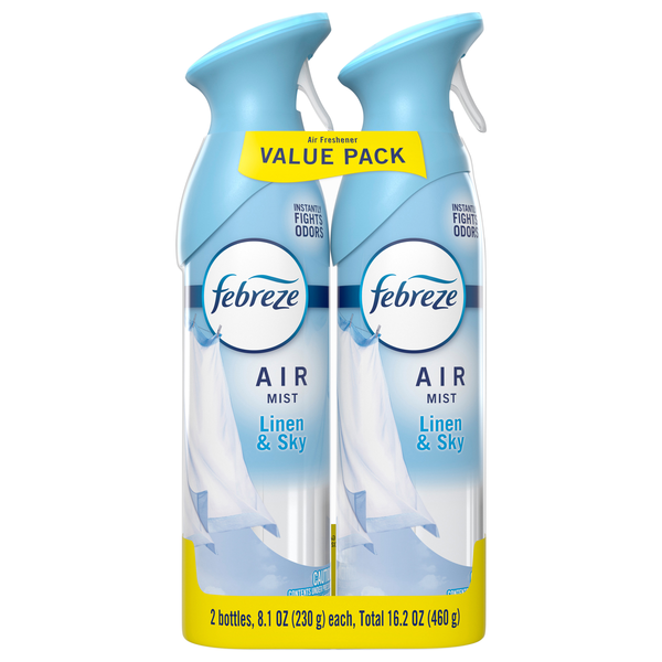 Febreze AIR Mist Linen & Sky Freshener Trigger Spray - 2 ct
