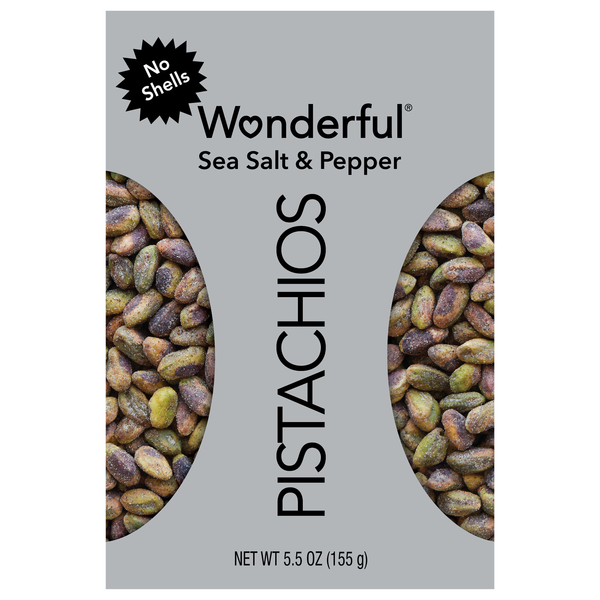 Wonderful Sea Salt & Pepper No Shell Pistachios