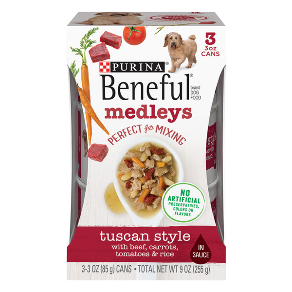 Save on Purina Beneful Medleys Wet Dog Food Tuscan Style 3 ct Order Online Delivery MARTIN'S