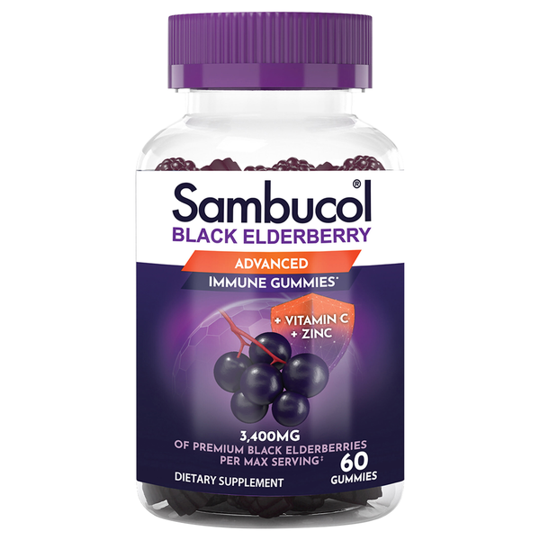 Sambucol Immune Support With Vitamin C & Zinc Gummies Black Elderberry