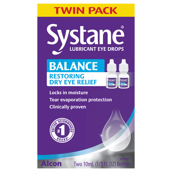 Systane Balance Lubricant Eye Drops Restorative Formula - 2 ct