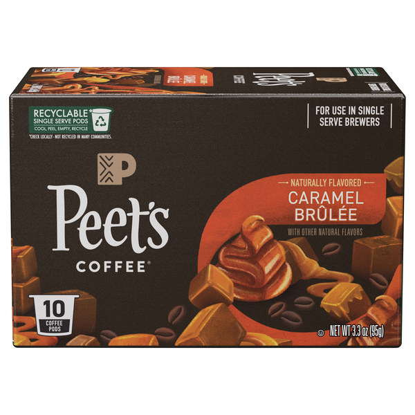Peet's Caramel Brulee Flavored Light Roasted K-Cup Coffee Pods