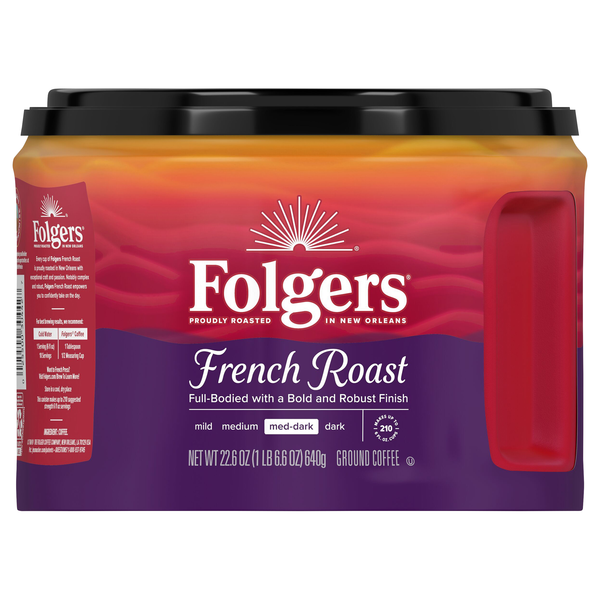 Folgers French Roast Med-Dark Roast Ground Coffee