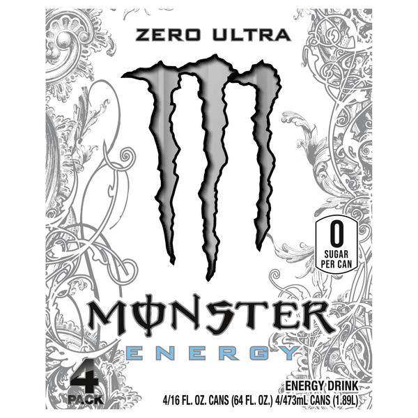 Monster Zero Sugar Ultra Energy Drink - 4 pk