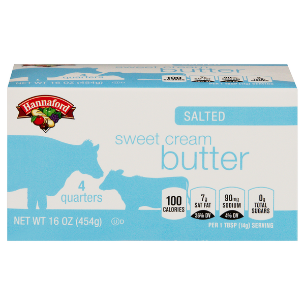 Hannaford Salted Sweet Cream Butter Sticks - 4 ct