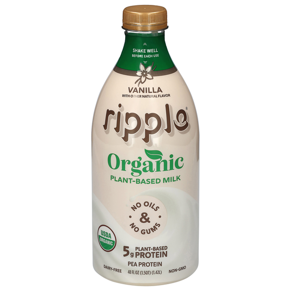 ripple Organic Plant-Based Vanilla Pea Protein Milk