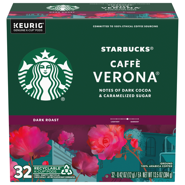 Starbucks Caffe Verona Dark Roast K-Cup Coffee Pods