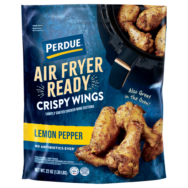 Save on Perdue Air Fryer Ready Lemon Pepper Wings Roasted Frozen Order