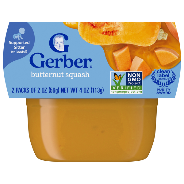 Gerber Natural 1st Baby Food Butternut Squash - 2 ct
