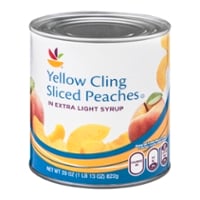 Our Brand Sliced Yellow Cling Peaches in Extra Light Syrup